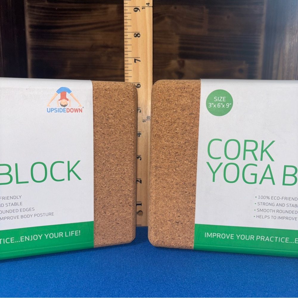 Lot of 2 Yoga Block Cork 9"/6"/3" High Quality! New 100%eco friendly - Picture 6 of 7
